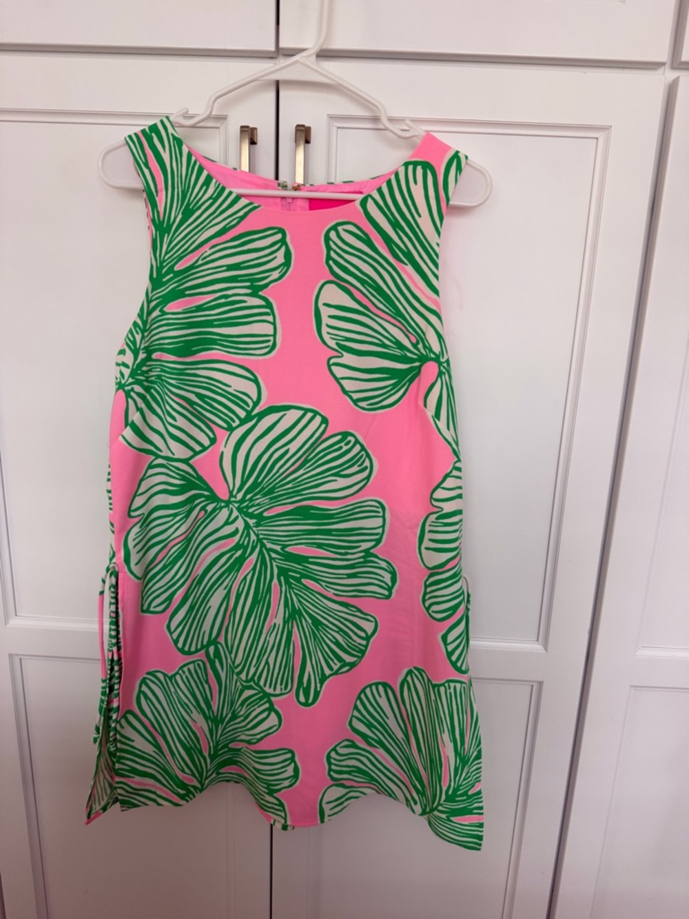 Lilly Pulitzer Pink Romper with Green Floral Print